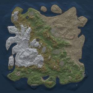 Thumbnail Rust Map: Procedural Map, Size: 4500, Seed: 1497, 18 Monuments