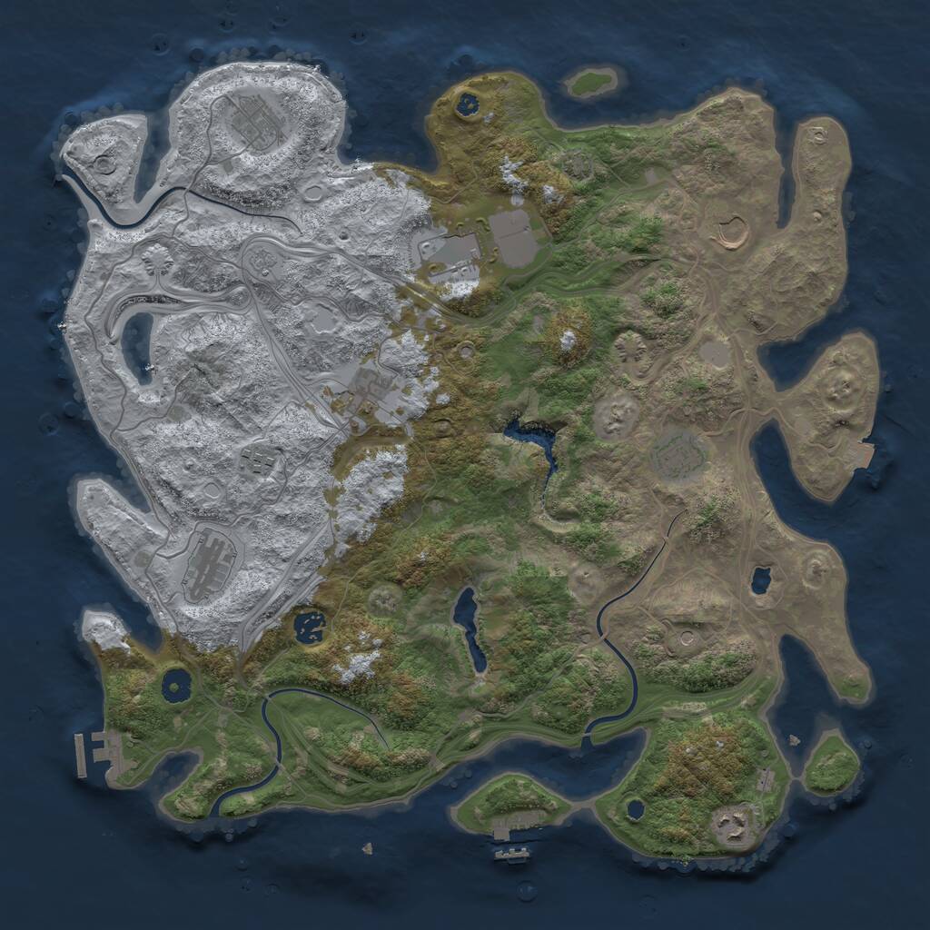 Rust Map: Procedural Map, Size: 4250, Seed: 35390700, 15 Monuments