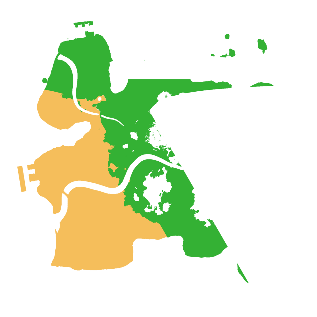 Biome Rust Map: Procedural Map, Size: 2500, Seed: 295667367