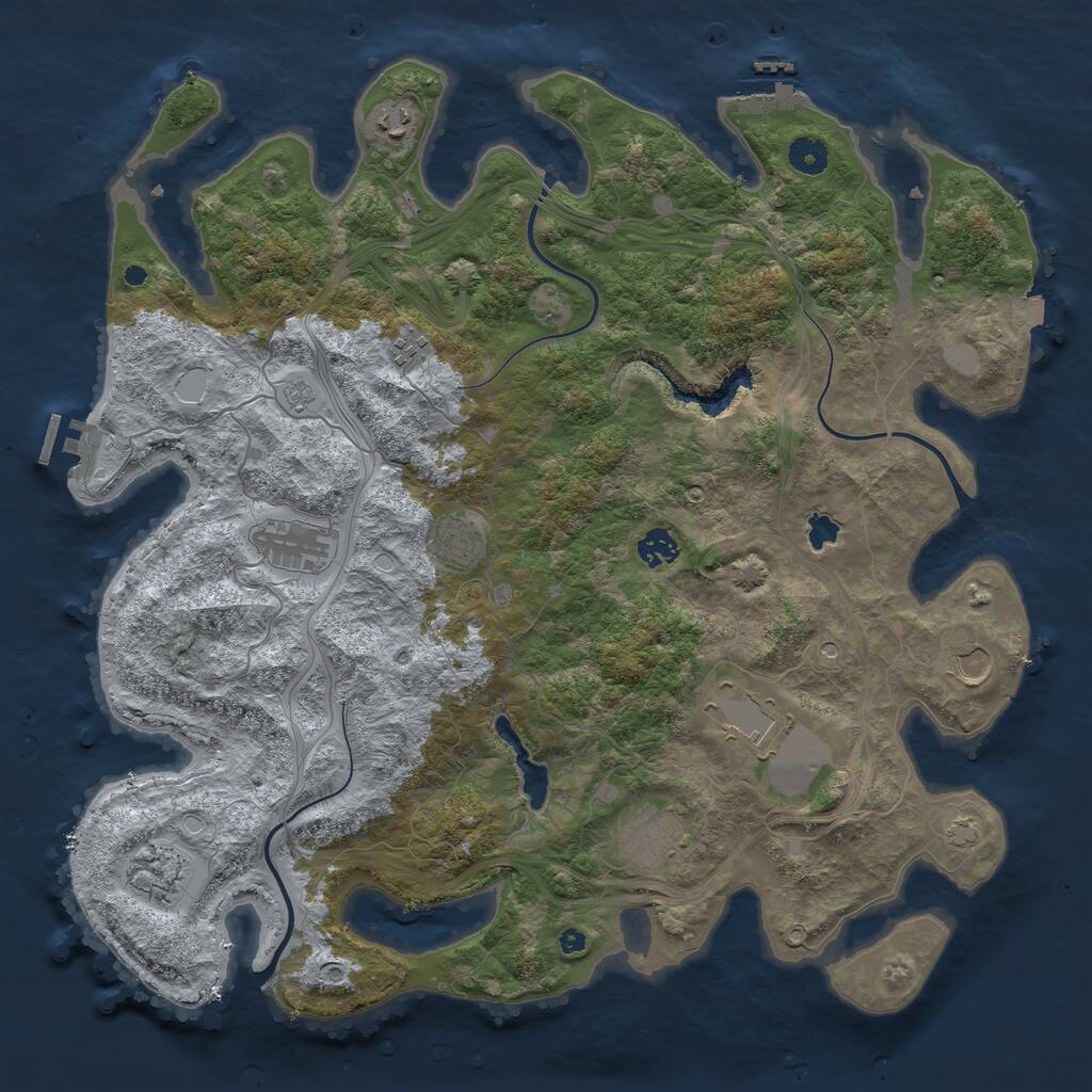 Rust Map: Procedural Map, Size: 4250, Seed: 1617374925, 15 Monuments