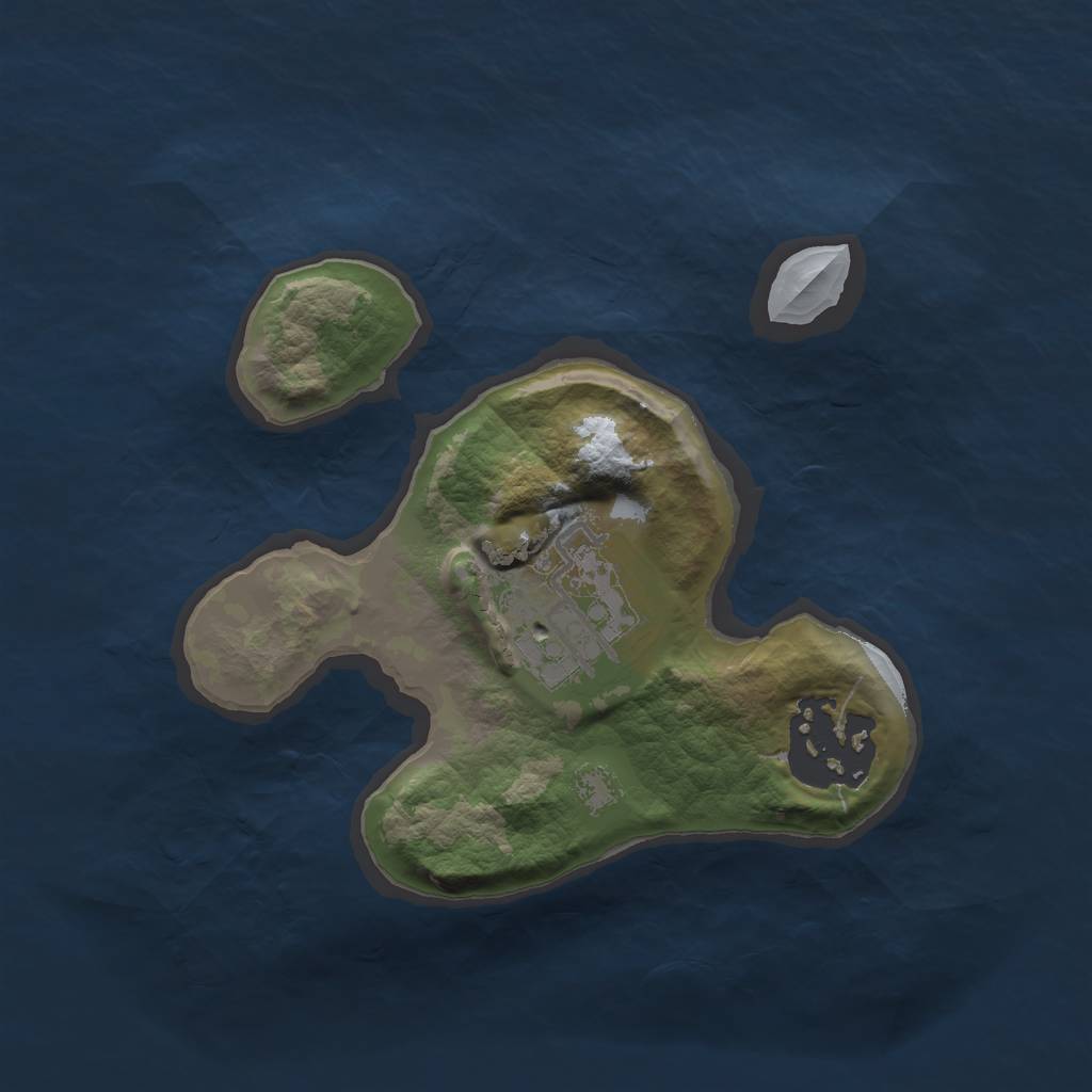 Rust Map: Barren, Size: 1750, Seed: 62975, 4 Monuments