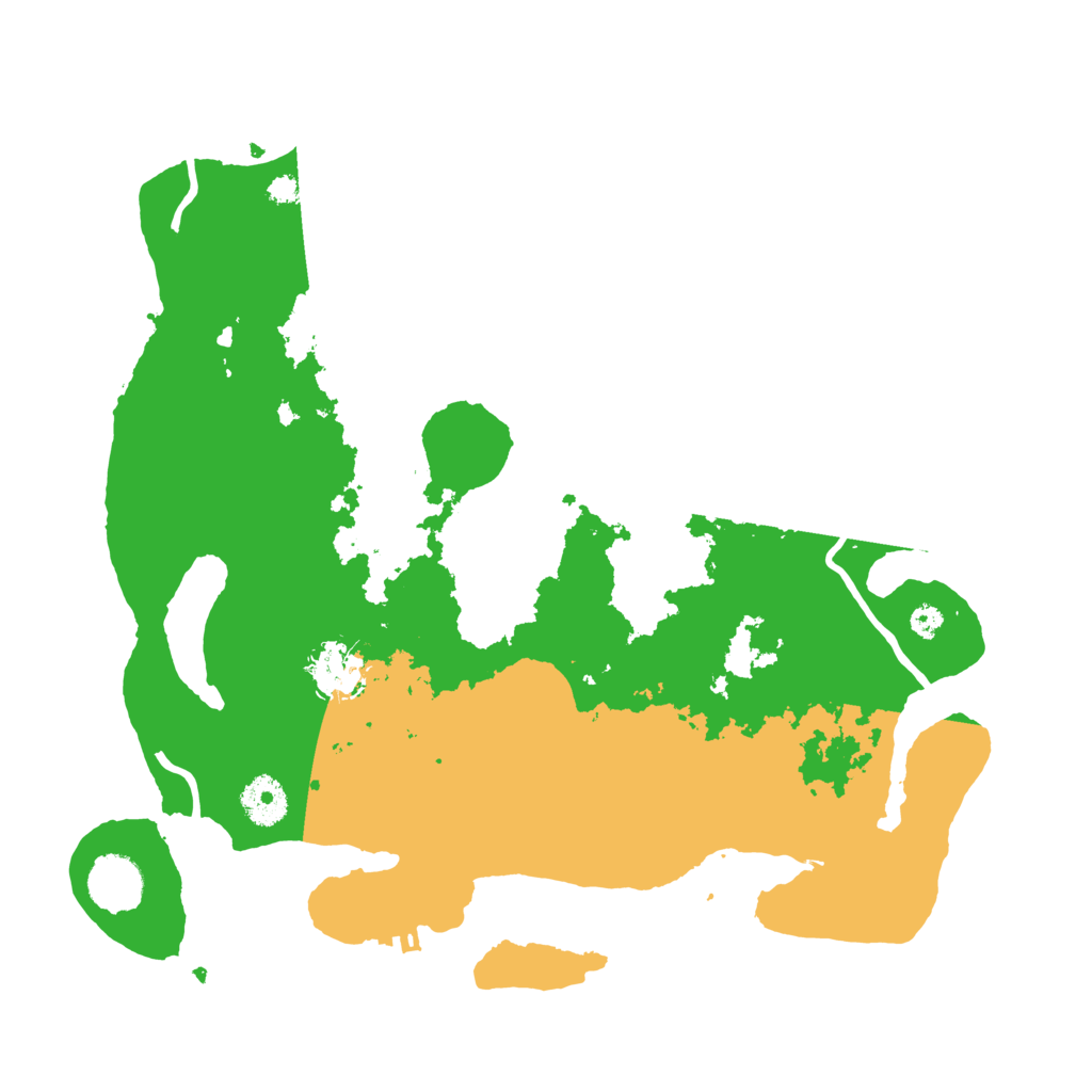 Biome Rust Map: Procedural Map, Size: 3500, Seed: 77423