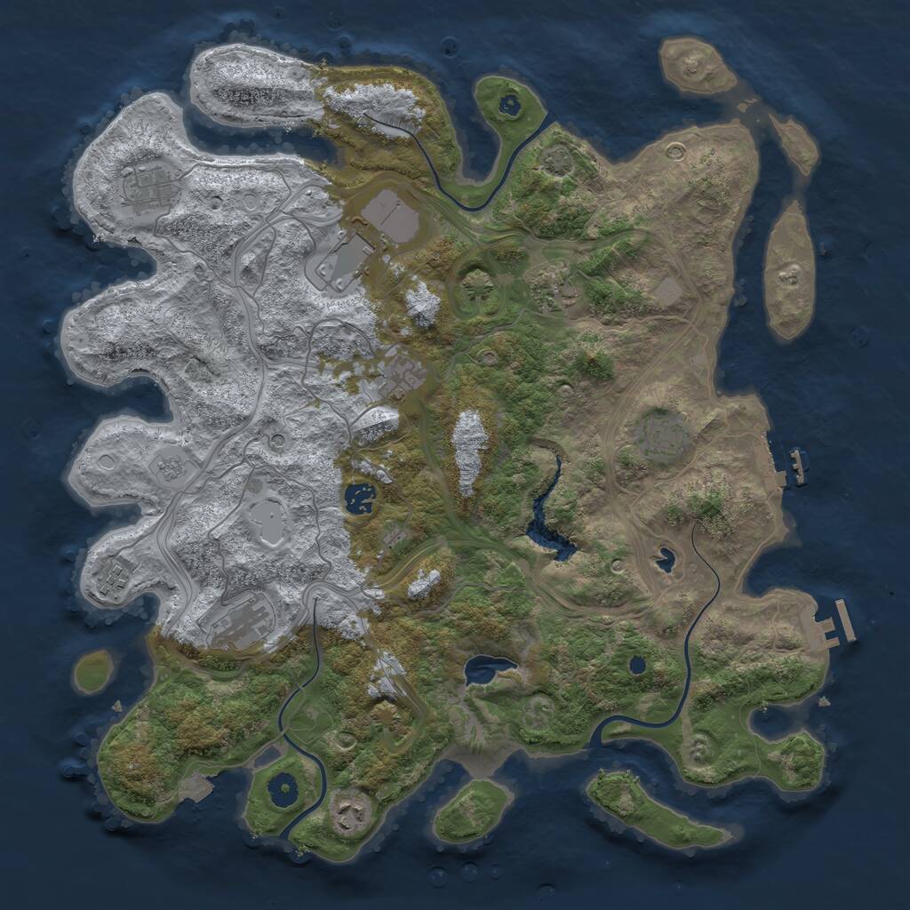 Rust Map: Procedural Map, Size: 4250, Seed: 597095642, 15 Monuments