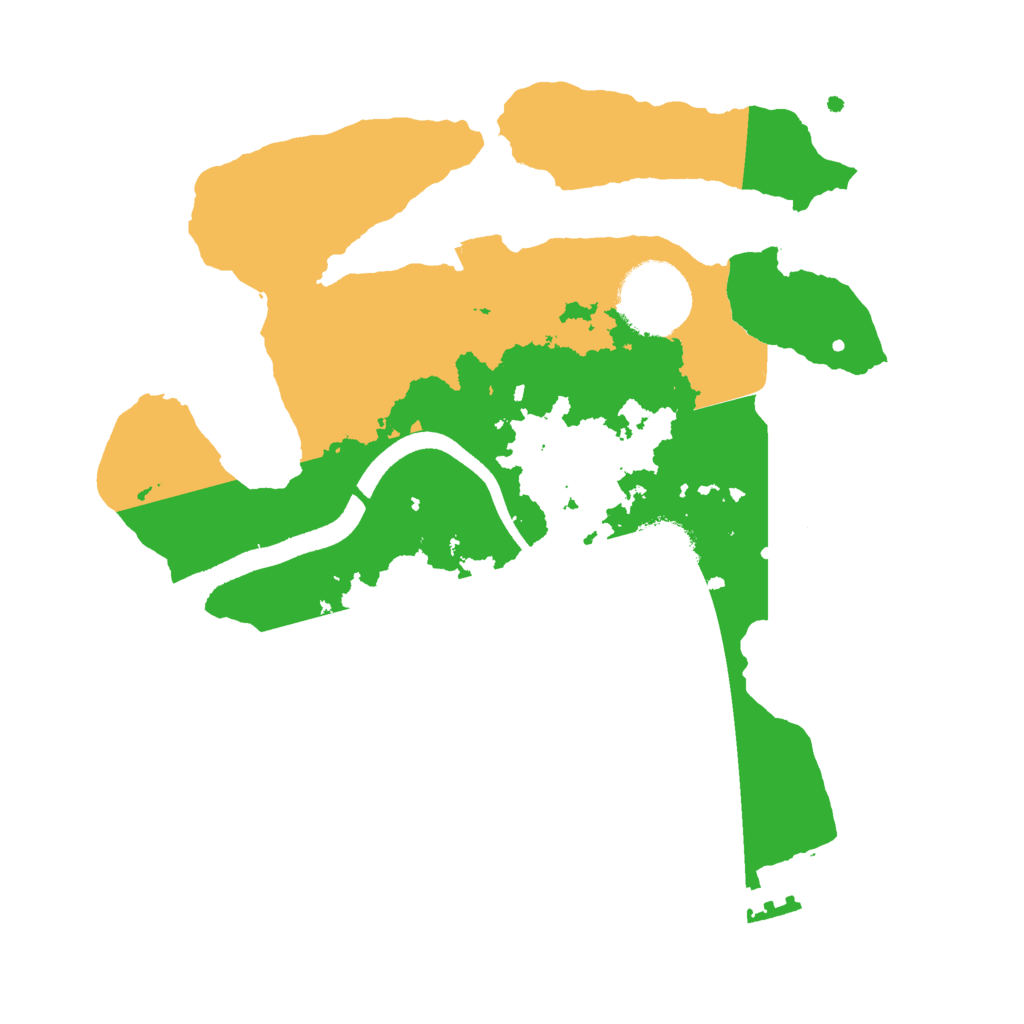 Biome Rust Map: Procedural Map, Size: 2500, Seed: 77526