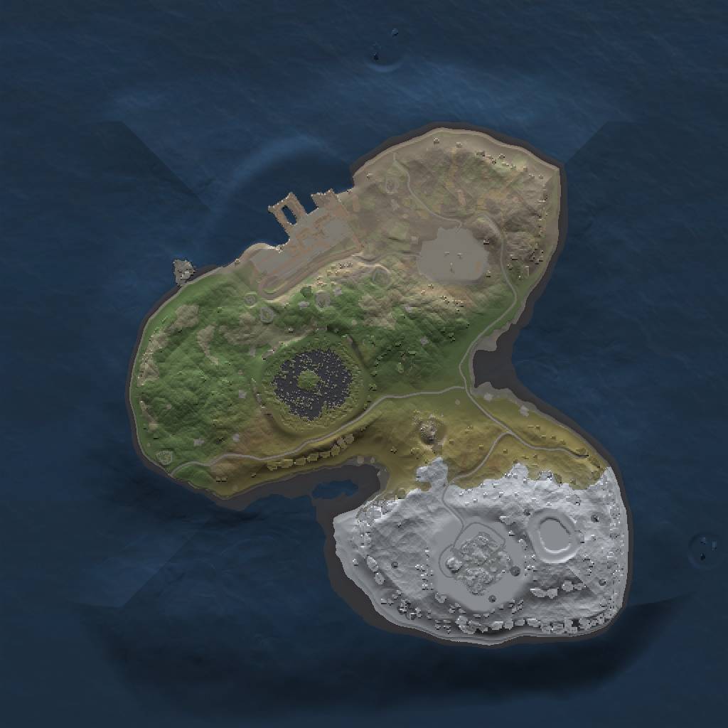 Rust Map: Procedural Map, Size: 1500, Seed: 575892407, 6 Monuments
