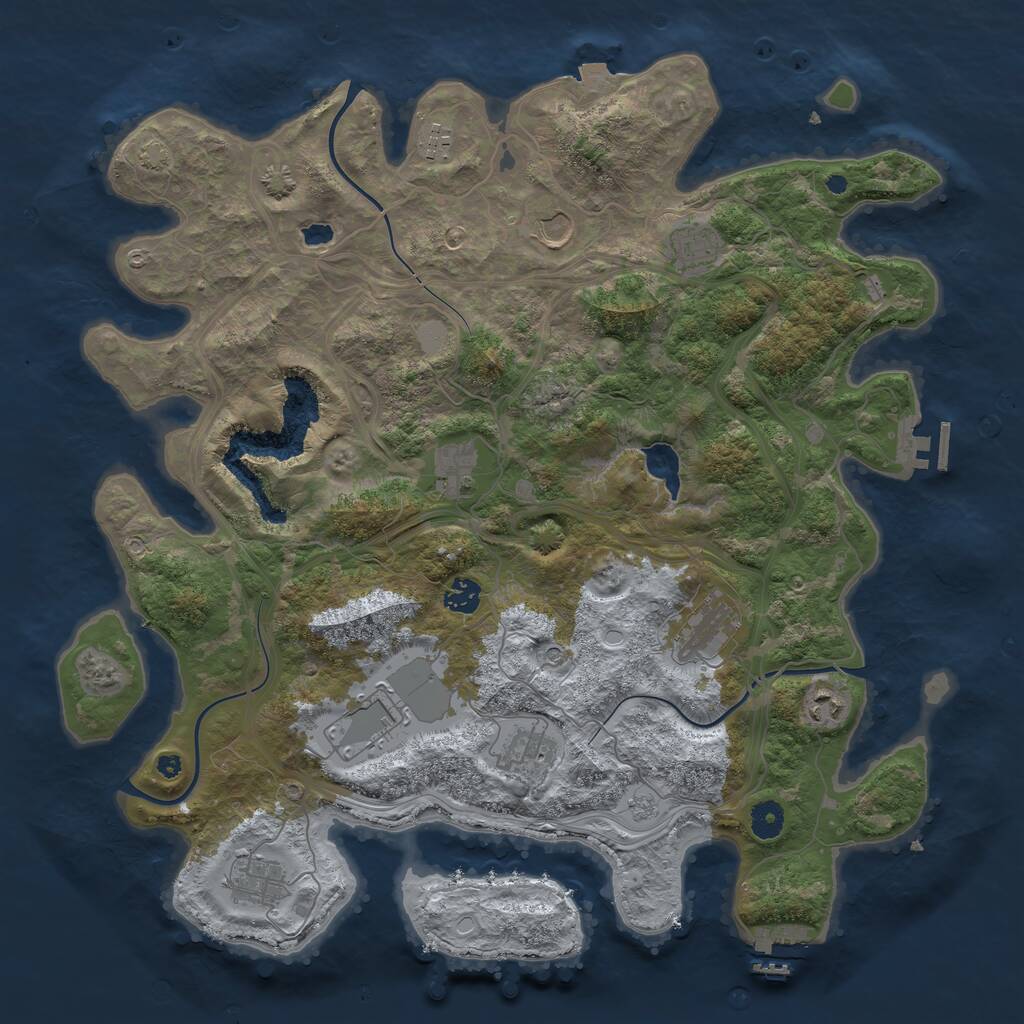 Rust Map: Procedural Map, Size: 4250, Seed: 99662234, 16 Monuments