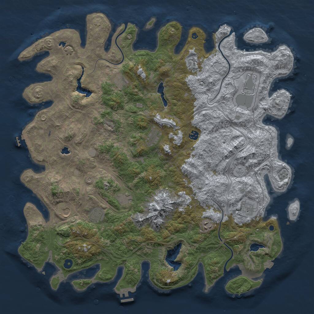 Rust Map: Procedural Map, Size: 5000, Seed: 9744578, 17 Monuments