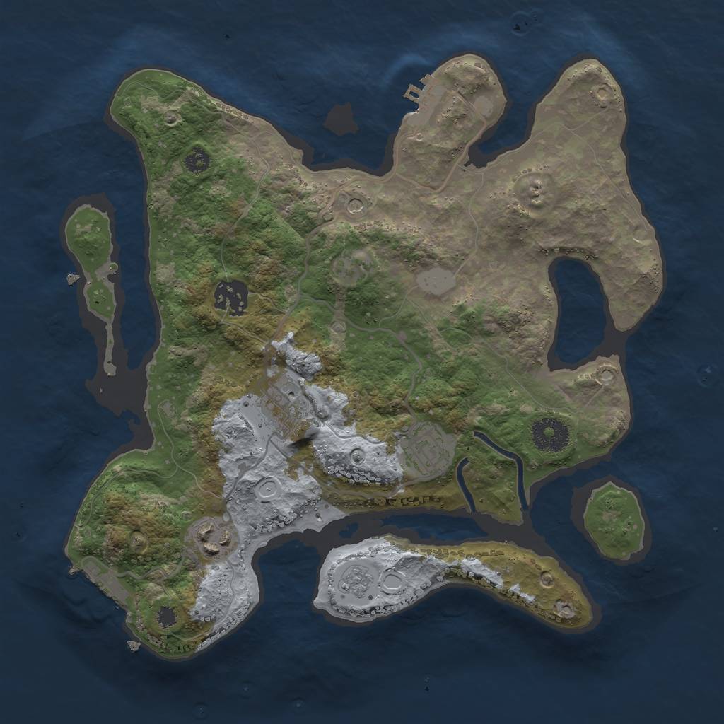 Rust Map: Procedural Map, Size: 3000, Seed: 32713, 13 Monuments