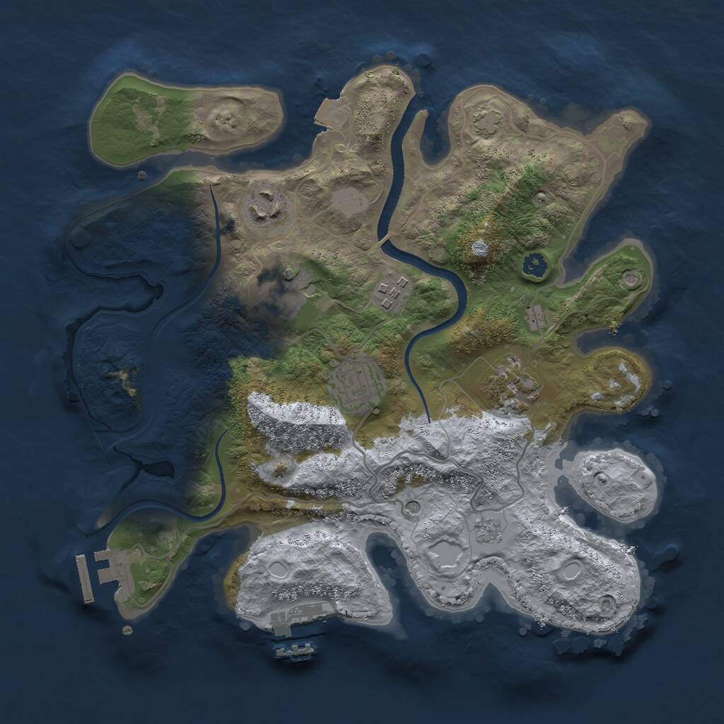 Rust Map: Procedural Map, Size: 3000, Seed: 146436, 11 Monuments