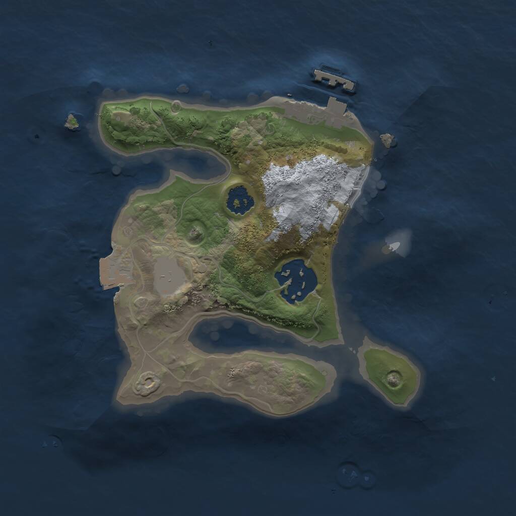 Rust Map: Procedural Map, Size: 1900, Seed: 925108313, 3 Monuments