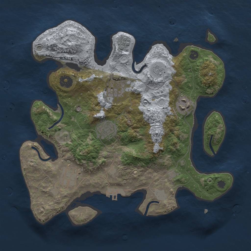 Rust Map: Procedural Map, Size: 2900, Seed: 196662038, 12 Monuments