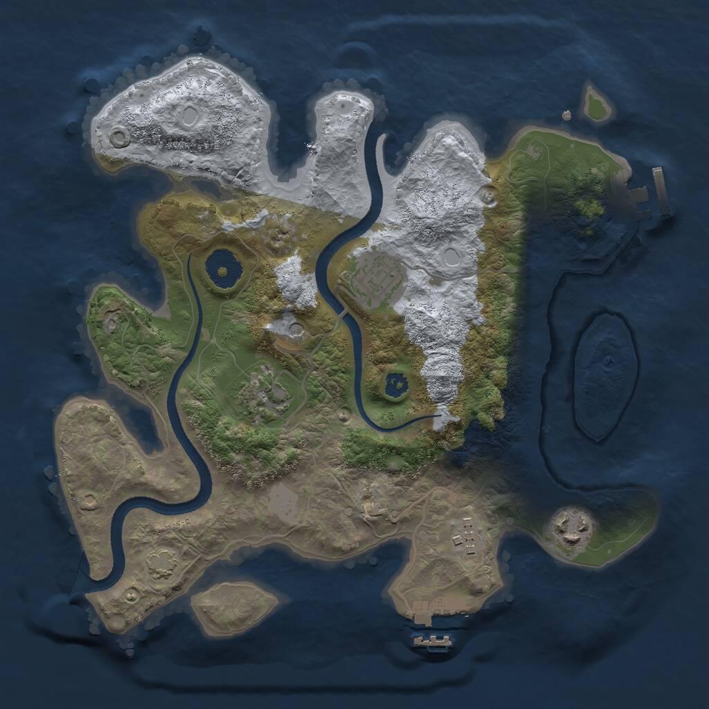Rust Map: Procedural Map, Size: 2900, Seed: 196662038, 9 Monuments