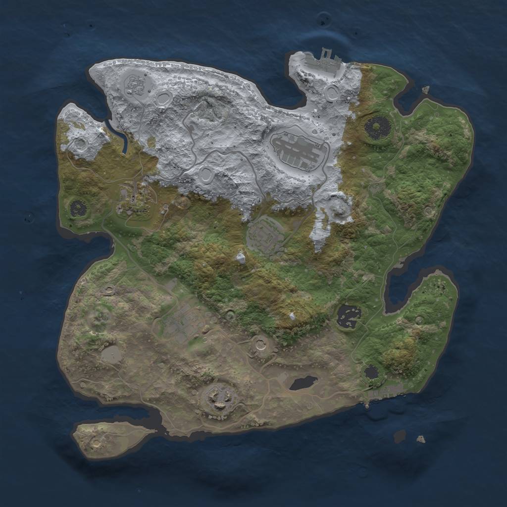 Rust Map: Procedural Map, Size: 3100, Seed: 11, 15 Monuments