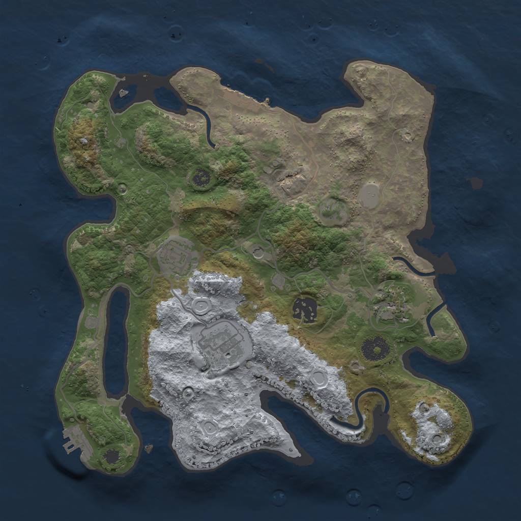 Rust Map: Procedural Map, Size: 3000, Seed: 1568827711, 12 Monuments
