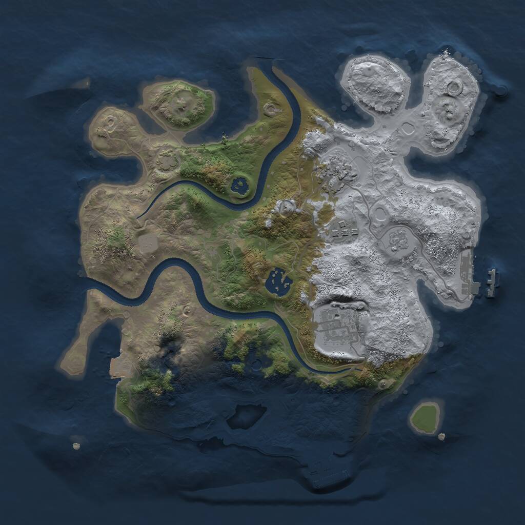 Rust Map: Procedural Map, Size: 3000, Seed: 3120312, 10 Monuments