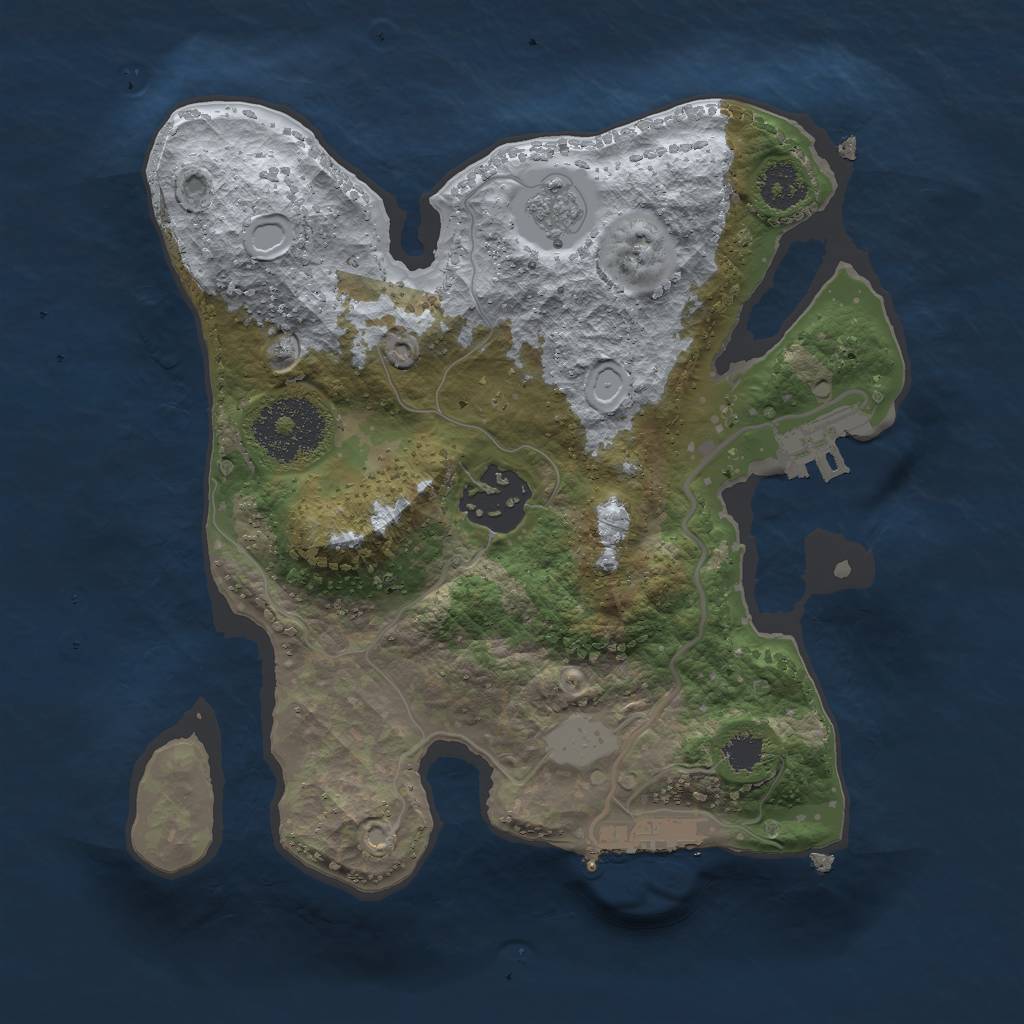 Rust Map: Procedural Map, Size: 2300, Seed: 89754, 9 Monuments