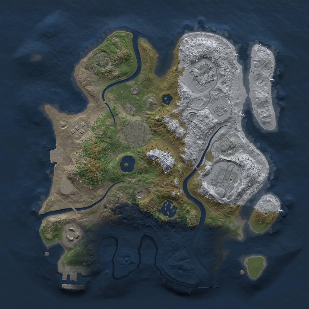 Rust Map: Procedural Map, Size: 2900, Seed: 482273, 11 Monuments