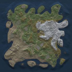 Thumbnail Rust Map: Procedural Map, Size: 4250, Seed: 163487486, 20 Monuments