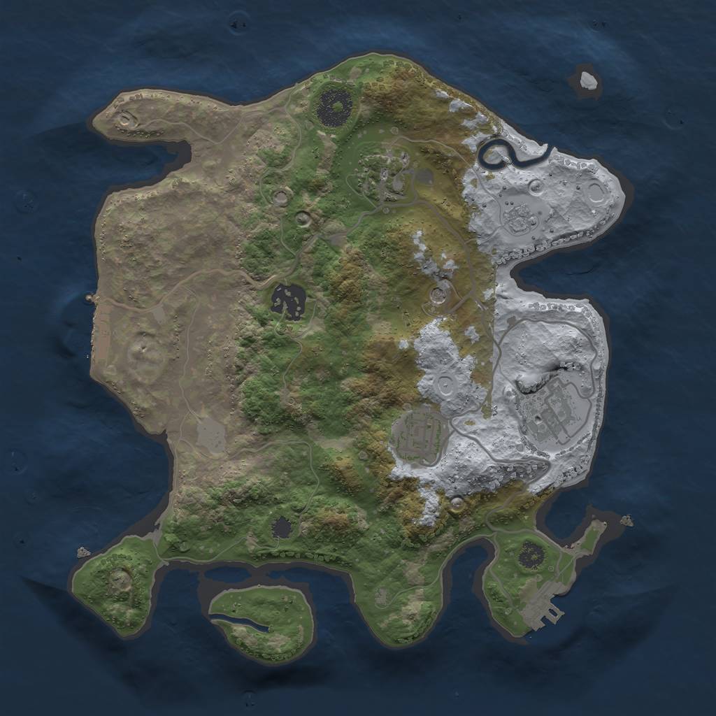 Rust Map: Procedural Map, Size: 2900, Seed: 9100, 13 Monuments
