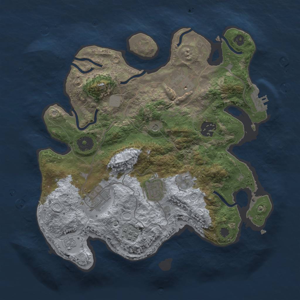 Rust Map: Procedural Map, Size: 2900, Seed: 161, 13 Monuments