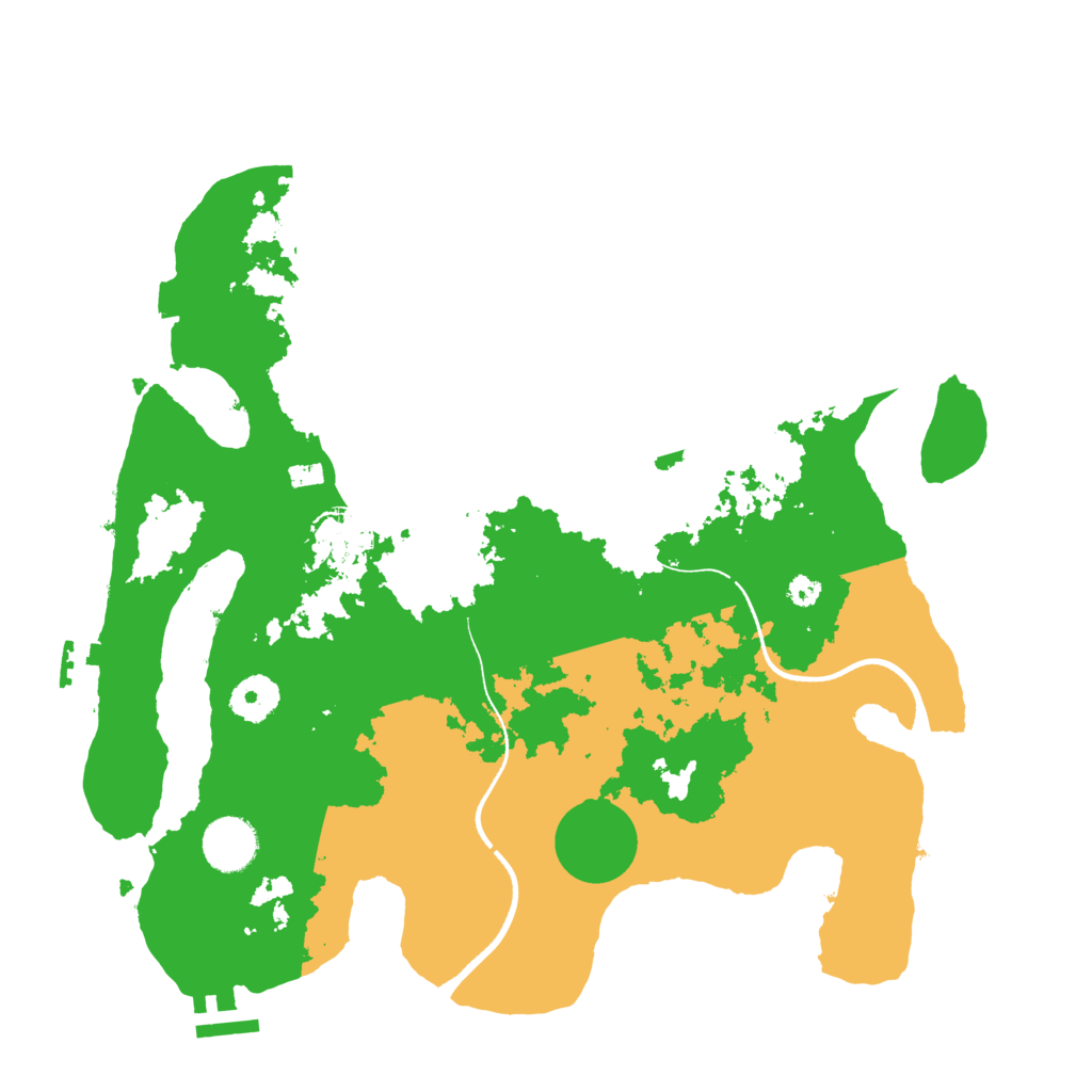 Biome Rust Map: Procedural Map, Size: 3500, Seed: 742109
