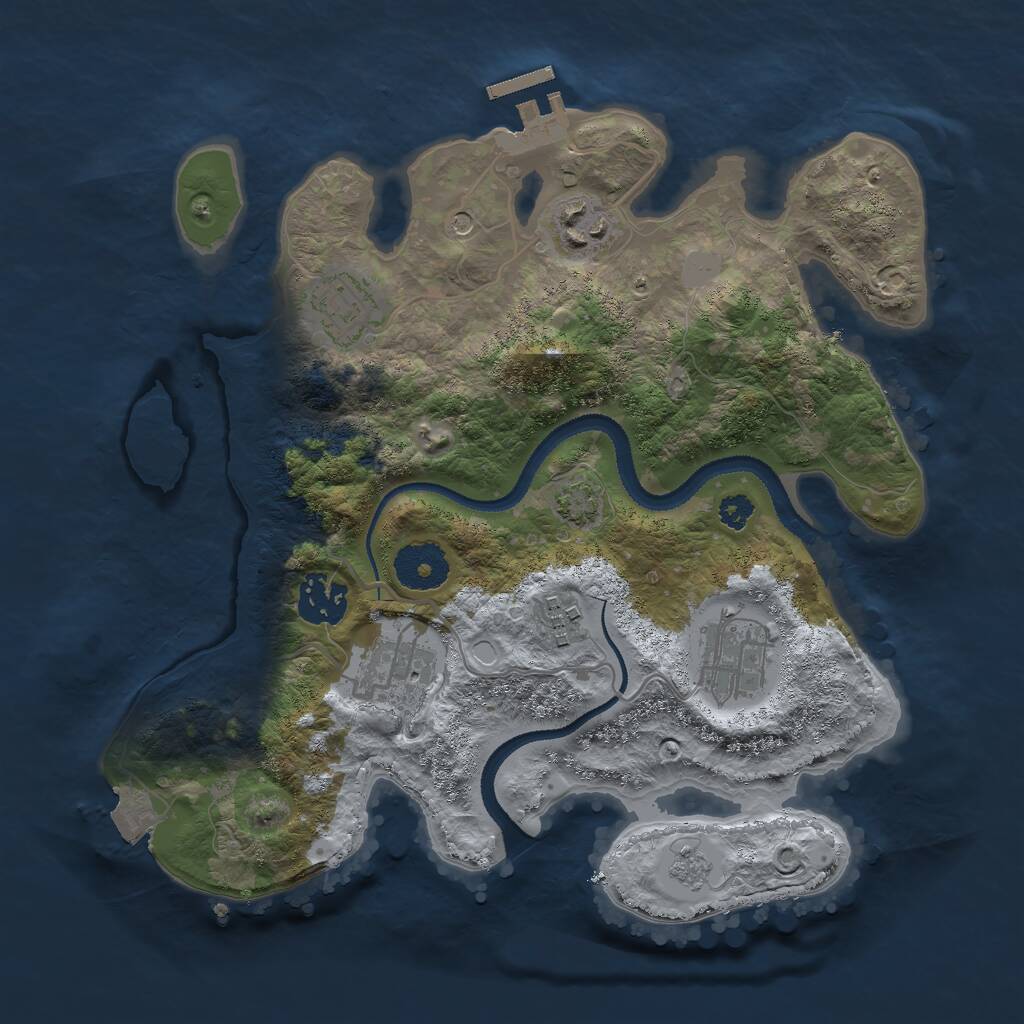 Rust Map: Procedural Map, Size: 3000, Seed: 1615268452, 11 Monuments