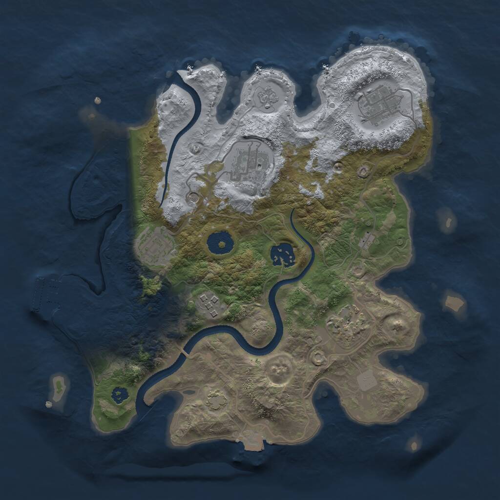 Rust Map: Procedural Map, Size: 3000, Seed: 1726313950, 11 Monuments