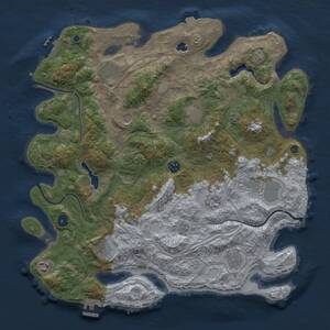 Thumbnail Rust Map: Procedural Map, Size: 4250, Seed: 1403704960, 16 Monuments