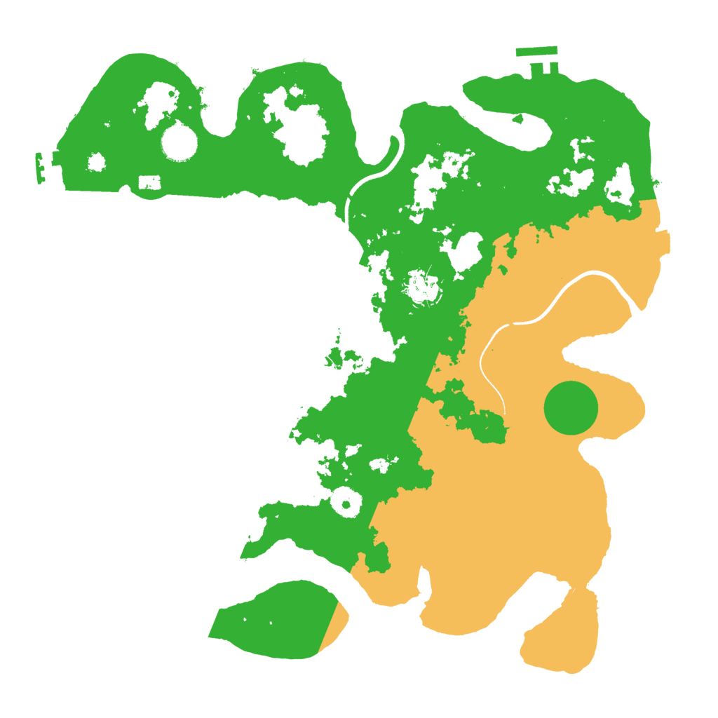 Biome Rust Map: Procedural Map, Size: 3500, Seed: 86843554