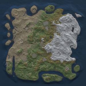 Thumbnail Rust Map: Procedural Map, Size: 4500, Seed: 534529064, 20 Monuments