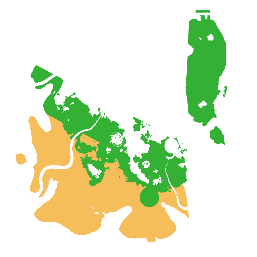 Biome Rust Map: Procedural Map, Size: 3500, Seed: 6776767