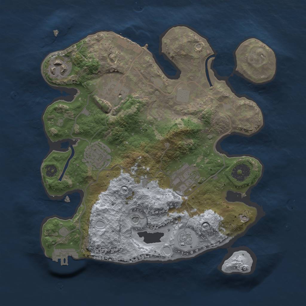 Rust Map: Procedural Map, Size: 2600, Seed: 931, 13 Monuments