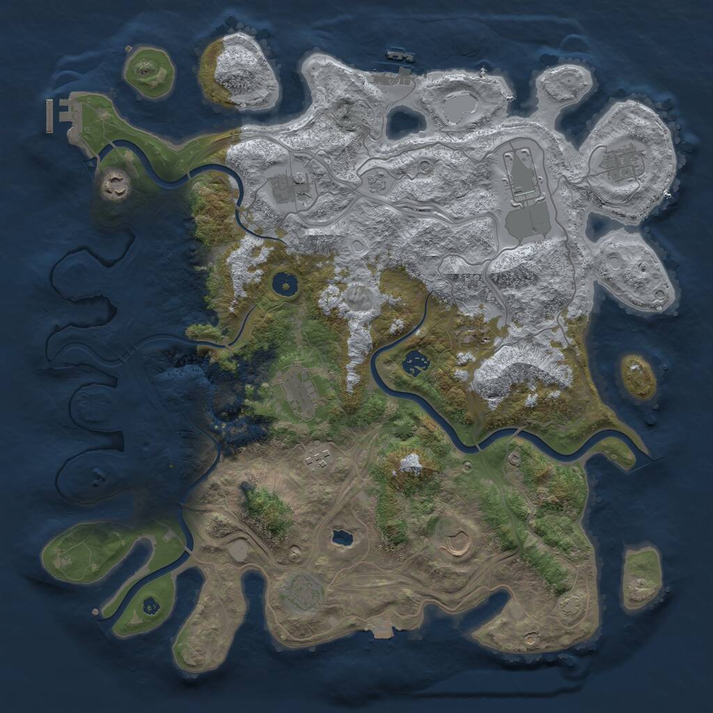 Rust Map: Procedural Map, Size: 4250, Seed: 148807272, 16 Monuments