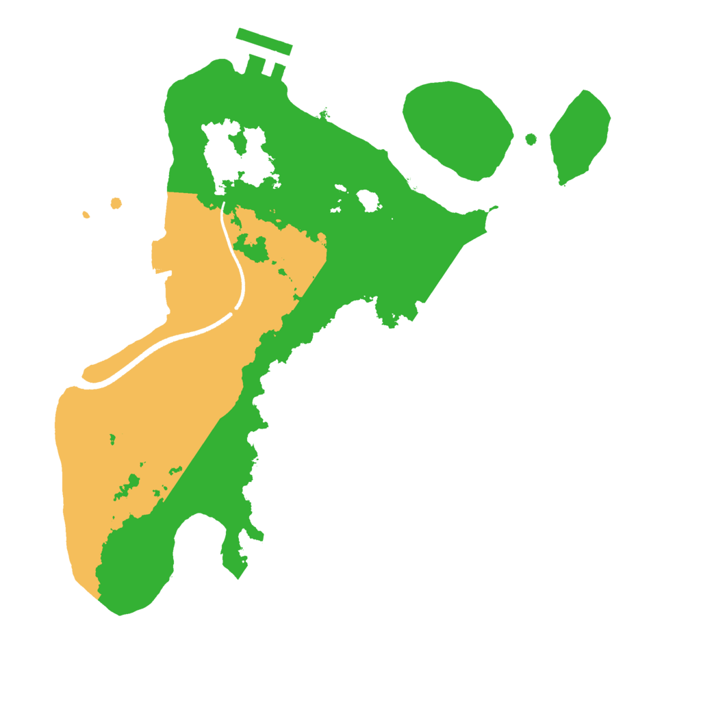 Biome Rust Map: Procedural Map, Size: 2500, Seed: 54879