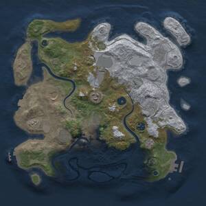 Thumbnail Rust Map: Procedural Map, Size: 3600, Seed: 1234567890, 15 Monuments