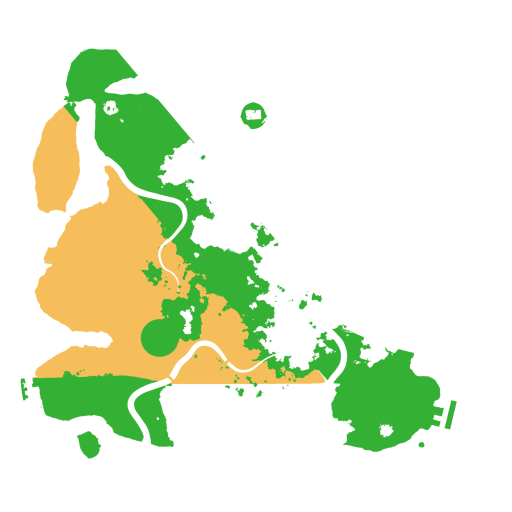 Biome Rust Map: Procedural Map, Size: 3600, Seed: 1234567890