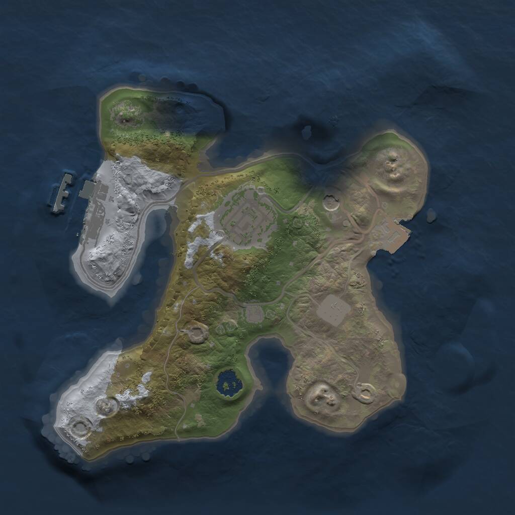 Rust Map: Procedural Map, Size: 2000, Seed: 52031007, 4 Monuments