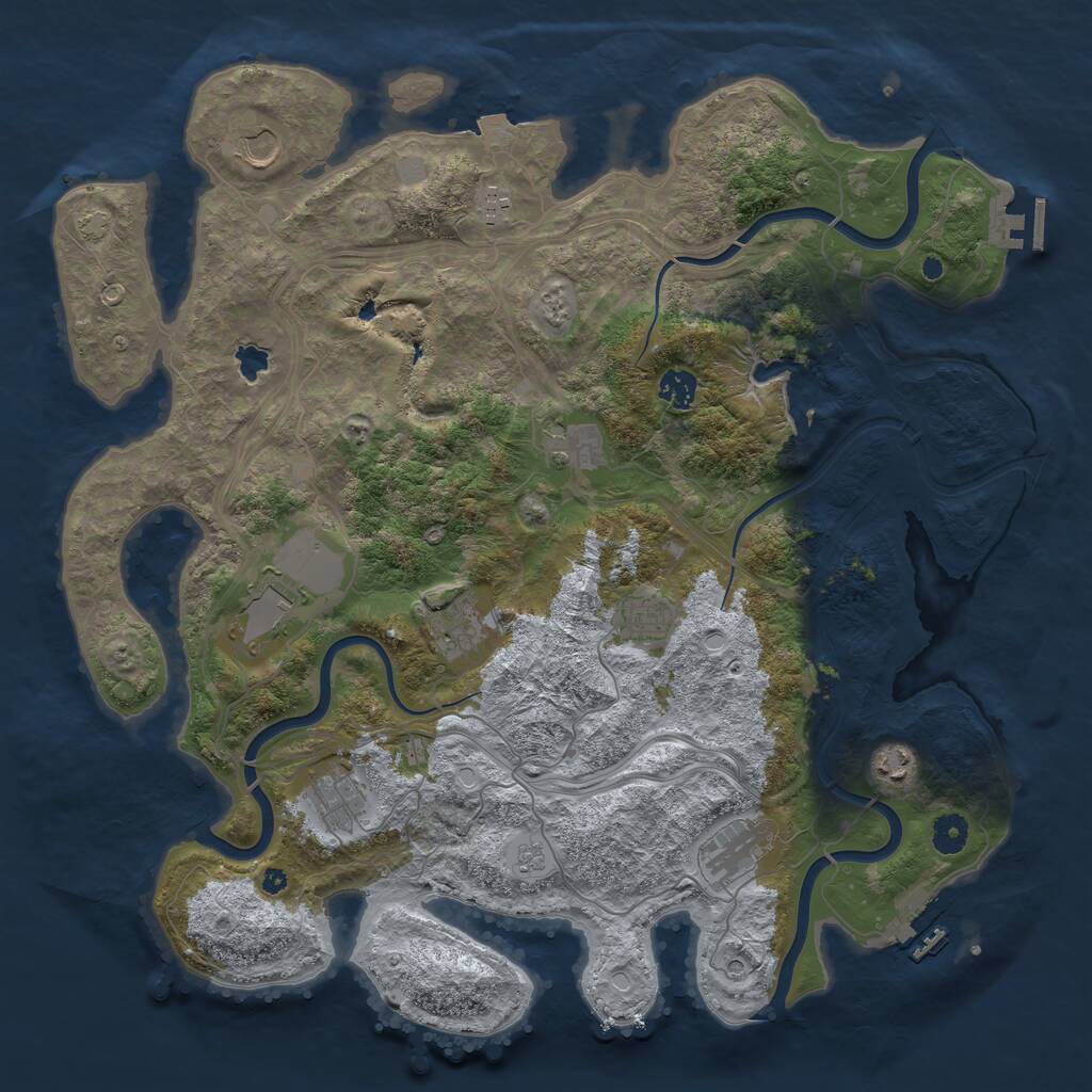 Rust Map: Procedural Map, Size: 4250, Seed: 2023010588, 16 Monuments