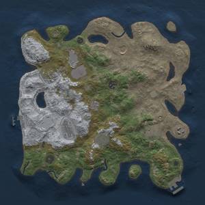 Thumbnail Rust Map: Procedural Map, Size: 3500, Seed: 848443284, 17 Monuments