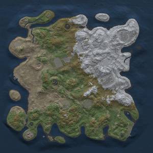 Thumbnail Rust Map: Procedural Map, Size: 4000, Seed: 864980845, 18 Monuments