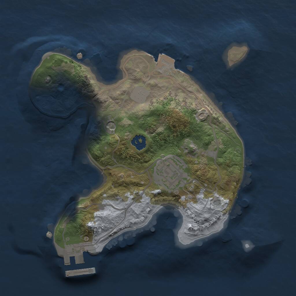 Rust Map: Procedural Map, Size: 2000, Seed: 4301, 4 Monuments