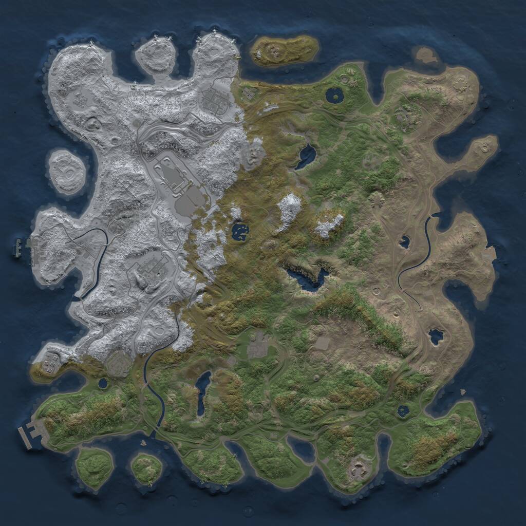 Rust Map: Procedural Map, Size: 4500, Seed: 85998856, 15 Monuments