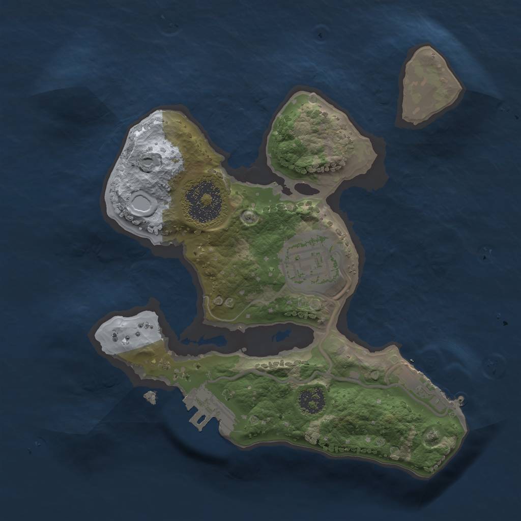 Rust Map: Procedural Map, Size: 2000, Seed: 23581, 8 Monuments