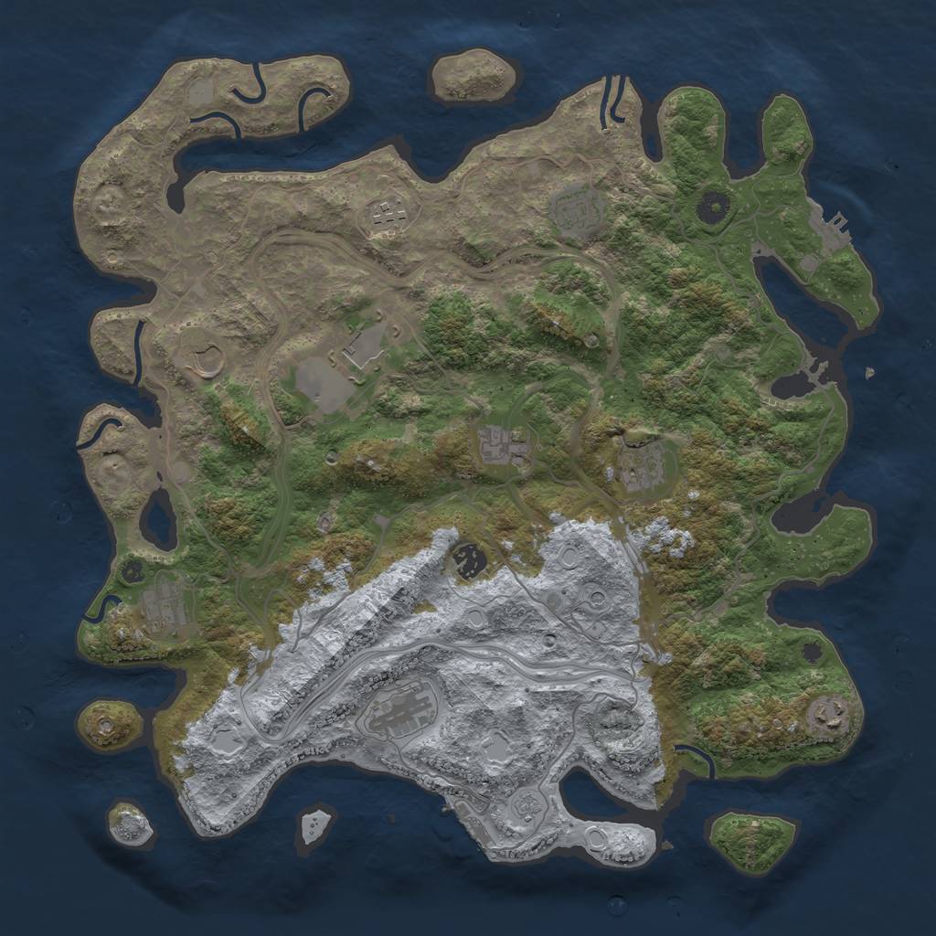 Rust Map: Procedural Map, Size: 4250, Seed: 120, 19 Monuments