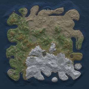 Thumbnail Rust Map: Procedural Map, Size: 4000, Seed: 570821604, 18 Monuments