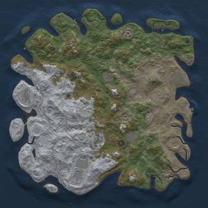 Thumbnail Rust Map: Procedural Map, Size: 4500, Seed: 4170426, 18 Monuments