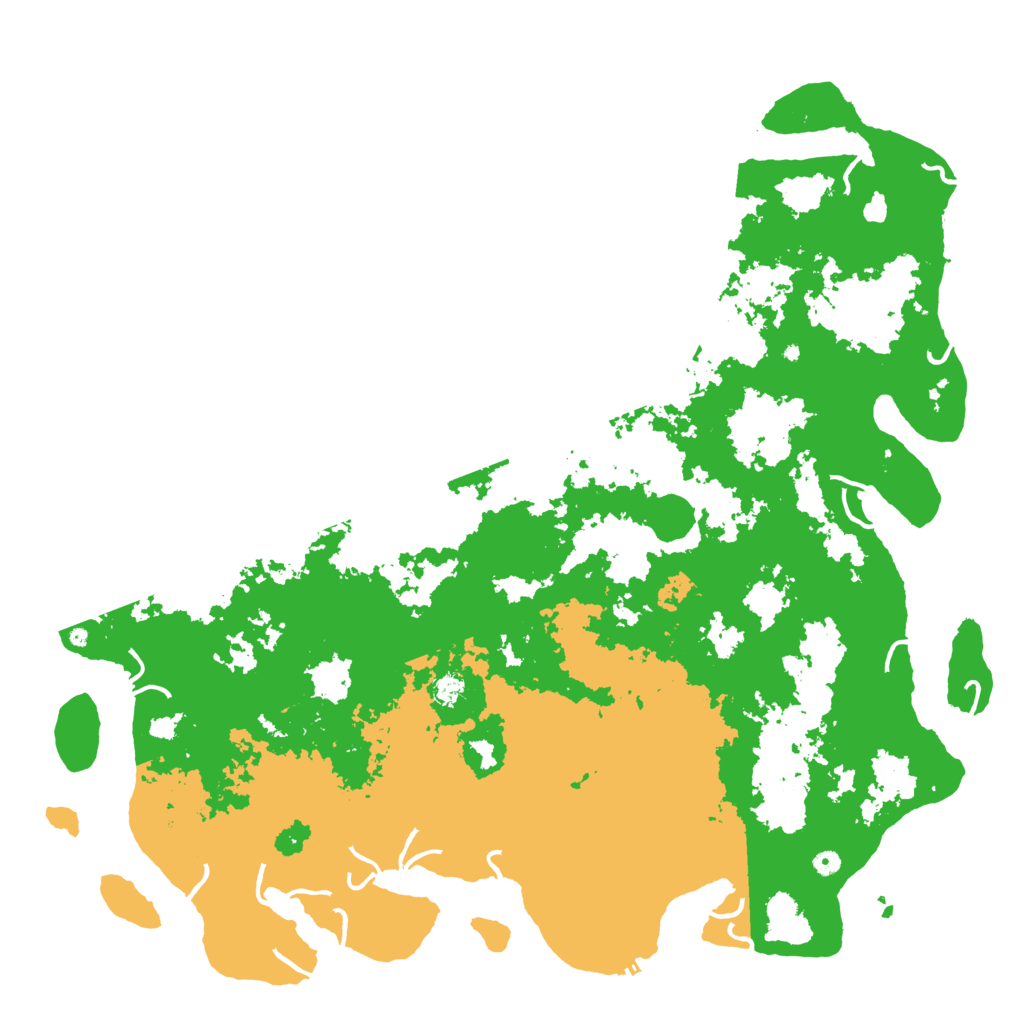 Biome Rust Map: Procedural Map, Size: 6000, Seed: 26311585