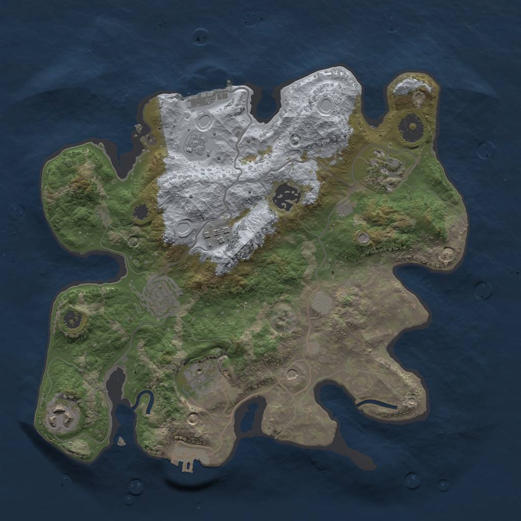 Rust Map: Procedural Map, Size: 3000, Seed: 12154, 15 Monuments