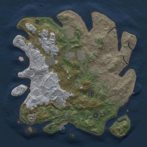 Thumbnail Rust Map: Procedural Map, Size: 3700, Seed: 1759533930, 19 Monuments