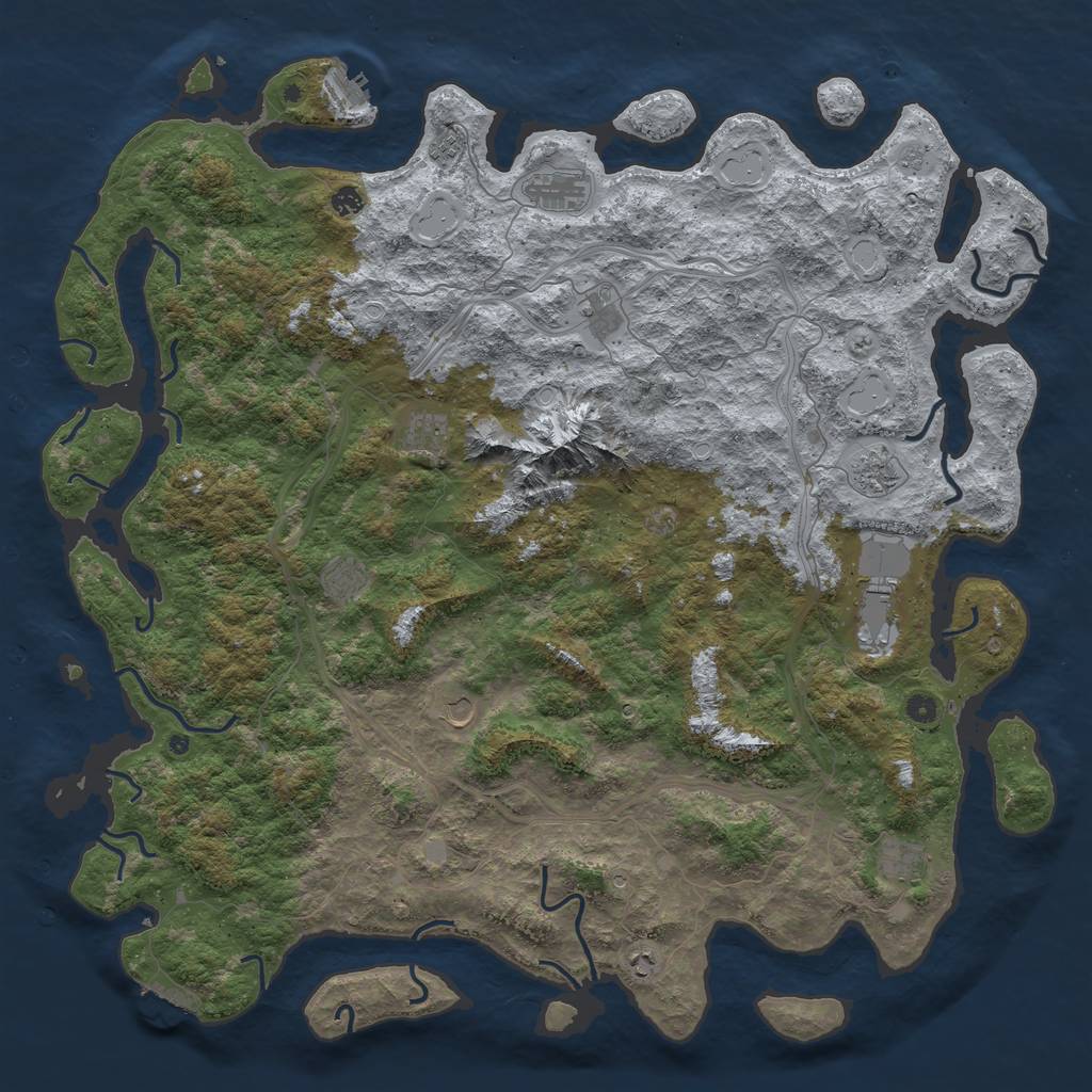 Rust Map: Procedural Map, Size: 5500, Seed: 1600030773, 20 Monuments